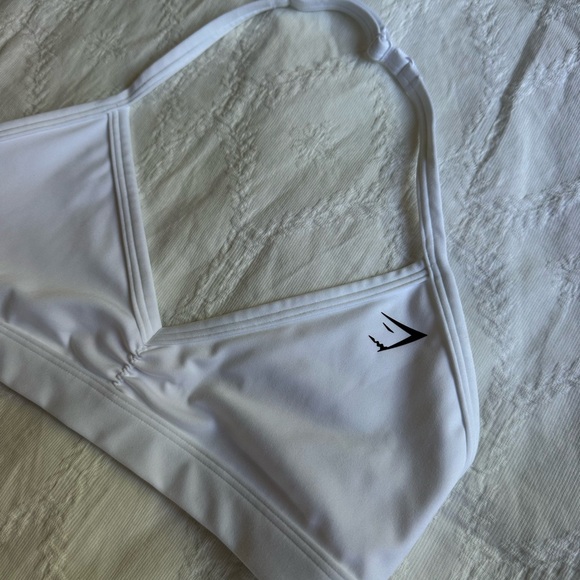 Gymshark Other - Gymshark minimal bra white with halterneck adjustable strap S